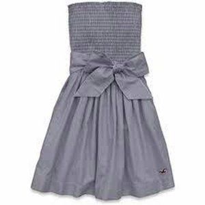 NWT Hollister Mini Bow Dress Skirt Strapless Sexy Pinstriped Small Easter NEW